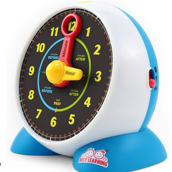 Learning Educational Talking Clock With Lights for kids 3 4 5 6 years old - Picture 1 of 10